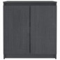 Credenza Grigia 60x36x65 cm in Legno Massello di Pino Credenza Grigia 60x36x65 cm in Legno Massello di Pino