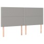 Testiere 4 pz Grigio Chiaro 100x5x78/88 cm in Tessuto Testiere 4 pz Grigio Chiaro 100x5x78/88 cm in Tessuto