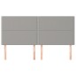 Testiere 4 pz Grigio Chiaro 100x5x78/88 cm in Tessuto Testiere 4 pz Grigio Chiaro 100x5x78/88 cm in Tessuto