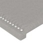 Testiere 4 pz Grigio Chiaro 100x5x78/88 cm in Tessuto Testiere 4 pz Grigio Chiaro 100x5x78/88 cm in Tessuto