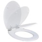 Sedile WC MDF Coperchio Chiusura Ammortizzata Semplice Bianco Sedile WC MDF Coperchio Chiusura Ammortizzata Semplice Bianco