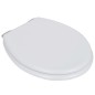 Sedile WC MDF Coperchio Chiusura Ammortizzata Semplice Bianco Sedile WC MDF Coperchio Chiusura Ammortizzata Semplice Bianco