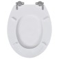 Sedile WC MDF Coperchio Chiusura Ammortizzata Semplice Bianco Sedile WC MDF Coperchio Chiusura Ammortizzata Semplice Bianco