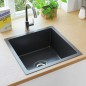 Lavello da Cucina Lavorato a Mano Nero in Acciaio Inox Lavello da Cucina Lavorato a Mano Nero in Acciaio Inox