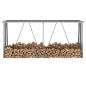 Capannone da Giardino in Acciaio Zincato 330x84x152cm Grigio Capannone da Giardino in Acciaio Zincato 330x84x152cm Grigio