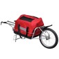 Rimorchio bicicletta con una ruota e borsa Rimorchio bicicletta con una ruota e borsa