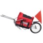 Rimorchio bicicletta con una ruota e borsa Rimorchio bicicletta con una ruota e borsa