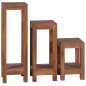 Piedistalli per Piante 3 pz in Legno Massello di Teak