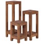 Piedistalli per Piante 3 pz in Legno Massello di Teak