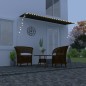 Tenda da Sole Retrattile con LED 400x150 cm Antracite Tenda da Sole Retrattile con LED 400x150 cm Antracite