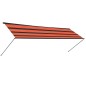 Tenda da Sole Retrattile con LED 300x150 cm Arancione e Marrone Tenda da Sole Retrattile con LED 300x150 cm Arancione e Marrone