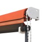 Tenda da Sole Retrattile con LED 300x150 cm Arancione e Marrone Tenda da Sole Retrattile con LED 300x150 cm Arancione e Marrone