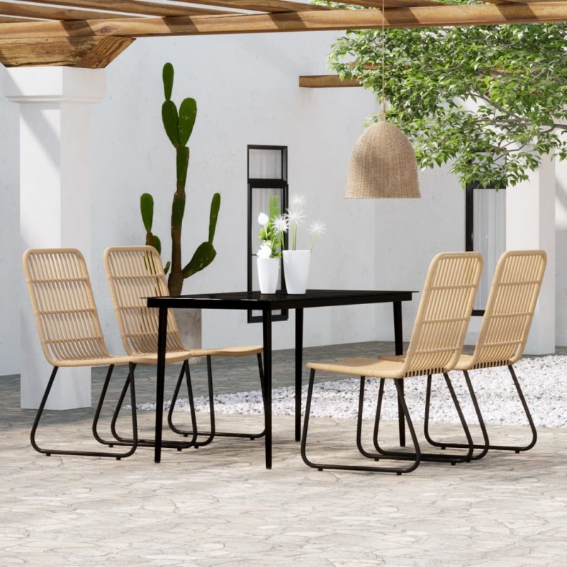Set Mobili da Pranzo per Giardino 5 pz Rovere Set Mobili da Pranzo per Giardino 5 pz Rovere