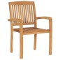 vidaXL Sedie da Giardino Impilabili 2 pz in Legno Massello di Teak vidaXL Sedie da Giardino Impilabili 2 pz in Legno Massello di Teak