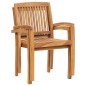 vidaXL Sedie da Giardino Impilabili 2 pz in Legno Massello di Teak vidaXL Sedie da Giardino Impilabili 2 pz in Legno Massello di Teak