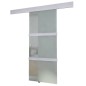 Porta Scorrevole in Vetro e Alluminio 178 cm Argento Porta Scorrevole in Vetro e Alluminio 178 cm Argento