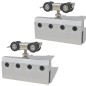 Porta Scorrevole in Vetro e Alluminio 178 cm Argento Porta Scorrevole in Vetro e Alluminio 178 cm Argento