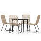 Set Mobili da Pranzo per Giardino 5 pz Rovere Set Mobili da Pranzo per Giardino 5 pz Rovere