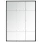 Specchio da Parete Nero 80x60 cm Metallo Specchio da Parete Nero 80x60 cm Metallo