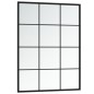 Specchio da Parete Nero 80x60 cm Metallo Specchio da Parete Nero 80x60 cm Metallo