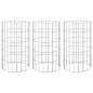 Fioriere Gabbione Circolare 3 pz in Acciaio Zincato Ø30x50 cm Fioriere Gabbione Circolare 3 pz in Acciaio Zincato Ø30x50 cm