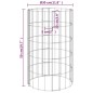 Fioriere Gabbione Circolare 3 pz in Acciaio Zincato Ø30x50 cm Fioriere Gabbione Circolare 3 pz in Acciaio Zincato Ø30x50 cm