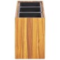 Letto Rialzato da Giardino con 3 Vasi in Legno Massello d'Acacia Letto Rialzato da Giardino con 3 Vasi in Legno Massello d'Acacia