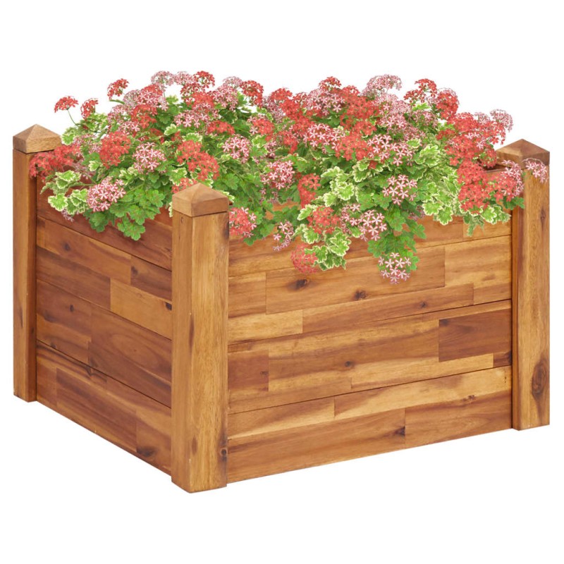 Letto Rialzato da Giardino 60x60x44 cm in Legno Massello Acacia Letto Rialzato da Giardino 60x60x44 cm in Legno Massello Acacia