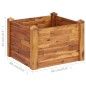 Letto Rialzato da Giardino 60x60x44 cm in Legno Massello Acacia Letto Rialzato da Giardino 60x60x44 cm in Legno Massello Acacia