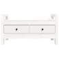 Panca da Ingresso Bianca 80x40x43 cm in Legno Massello di Pino Panca da Ingresso Bianca 80x40x43 cm in Legno Massello di Pino