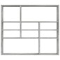 vidaXL Scaffale a Parete Grigio Cemento 90x16x78 cm Legno Multistrato
