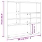 vidaXL Scaffale a Parete Grigio Cemento 90x16x78 cm Legno Multistrato