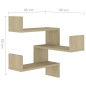 Scaffale Angolare a Muro Rovere Sonoma 40x40x50cm in Truciolato Scaffale Angolare a Muro Rovere Sonoma 40x40x50cm in Truciolato