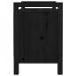 Panca da Ingresso Nero 80x40x60 cm in Legno Massello di Pino Panca da Ingresso Nero 80x40x60 cm in Legno Massello di Pino