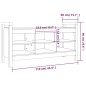 Panca da Ingresso Bianca 110x40x60 cm in Legno Massello di Pino Panca da Ingresso Bianca 110x40x60 cm in Legno Massello di Pino