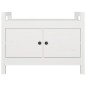 Panca da Ingresso Bianca 80x40x60 cm in Legno Massello di Pino Panca da Ingresso Bianca 80x40x60 cm in Legno Massello di Pino