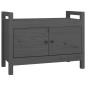 Panca da Ingresso Grigio 80x40x60 cm in Legno Massello di Pino Panca da Ingresso Grigio 80x40x60 cm in Legno Massello di Pino