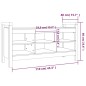 Panca da Ingresso Grigia 110x40x60 cm in Legno Massello di Pino Panca da Ingresso Grigia 110x40x60 cm in Legno Massello di Pino