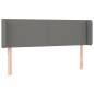 Testiera ad Orecchio Grigio Scuro 147x16x78/88 cm in Tessuto Testiera ad Orecchio Grigio Scuro 147x16x78/88 cm in Tessuto