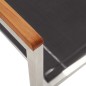 Sedie da Giardino 4 pz in Textilene e Acciaio Inox Grigie Sedie da Giardino 4 pz in Textilene e Acciaio Inox Grigie