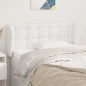 Testiera ad Orecchio Bianca 93x23x78/88 cm in Similpelle Testiera ad Orecchio Bianca 93x23x78/88 cm in Similpelle