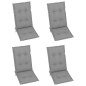 Sedie da Giardino Reclinabili 4 pz con Cuscini Massello Acacia Sedie da Giardino Reclinabili 4 pz con Cuscini Massello Acacia