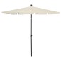Ombrellone da Giardino con Palo 210x140 cm Sabbia Ombrellone da Giardino con Palo 210x140 cm Sabbia