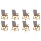 vidaXL Sedie da Giardino Pieghevoli con Cuscini 8 pz Massello Acacia vidaXL Sedie da Giardino Pieghevoli con Cuscini 8 pz Massello Acacia