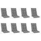 vidaXL Sedie da Giardino Pieghevoli con Cuscini 8 pz Massello Acacia vidaXL Sedie da Giardino Pieghevoli con Cuscini 8 pz Massello Acacia