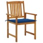 Sedie da Giardino con Cuscini 6 pz in Legno Massello di Acacia Sedie da Giardino con Cuscini 6 pz in Legno Massello di Acacia