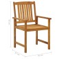 Sedie da Giardino con Cuscini 6 pz in Legno Massello di Acacia Sedie da Giardino con Cuscini 6 pz in Legno Massello di Acacia