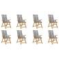 Sedie da Giardino Pieghevoli con Cuscini 8 pz Massello Acacia Sedie da Giardino Pieghevoli con Cuscini 8 pz Massello Acacia