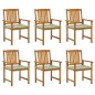 Sedie da Giardino con Cuscini 6 pz in Legno Massello di Acacia Sedie da Giardino con Cuscini 6 pz in Legno Massello di Acacia