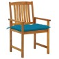 Sedie da Giardino con Cuscini 6 pz in Legno Massello di Acacia Sedie da Giardino con Cuscini 6 pz in Legno Massello di Acacia